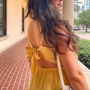 Anthropologie Linen Blend Maxi Dress Size S